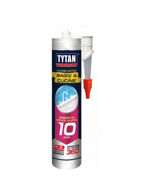 Tytan Silicone acetico Bagno e Cucine antimuffa Bagno Cucina Garantito 10 anni