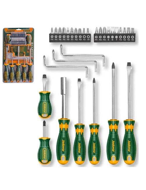 Set 30 cacciaviti giraviti professionali Croce Taglio Punta magnetica Jadever JDSS1430