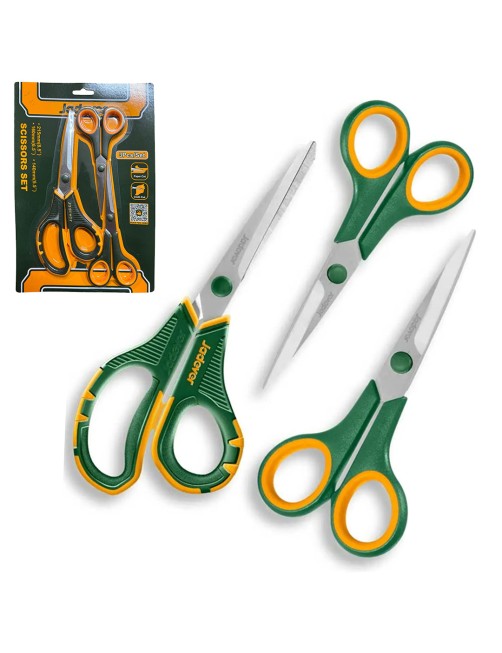 Set forbici multiuso 3pz Forbice Taglio Carta Tessuti Casa Ufficio Lavoro Jadever JDSX4633