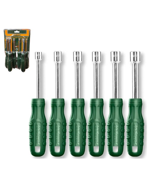 Set 6 cacciaviti a bussola Cacciavite per dadi 185 mm Testa esagonale Jadever JDSS24T6