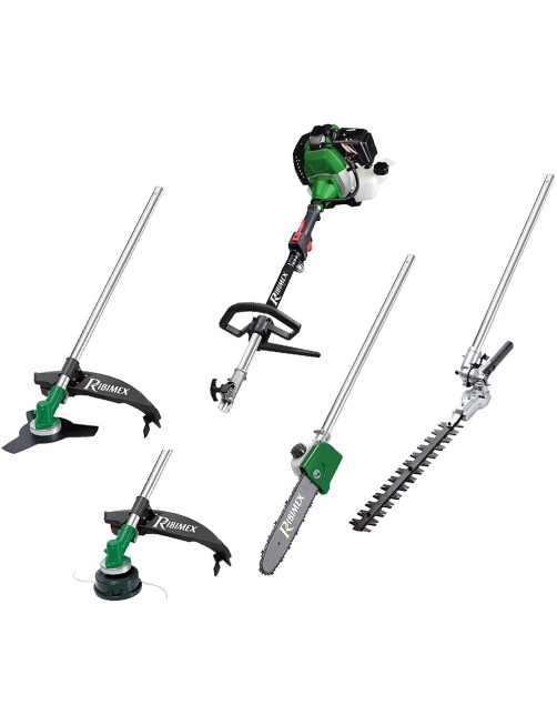 Strumento Multifunzione A Scoppio 4 In 1 42,7 Cc Decespugliatore Tagliasiepi Tagliabordi Sfrondatrice Ribimex Pr4en1t 