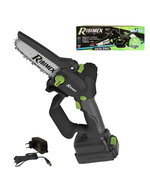 Motosega da pota a batteria 20 V mini elettrosega potatura Batteria 2 ah Ribimex PRBAT20/ELAG