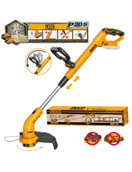 Tagliabordi elettrico a batteria 20 V Taglia bordi telescopico erba Solo Ingco