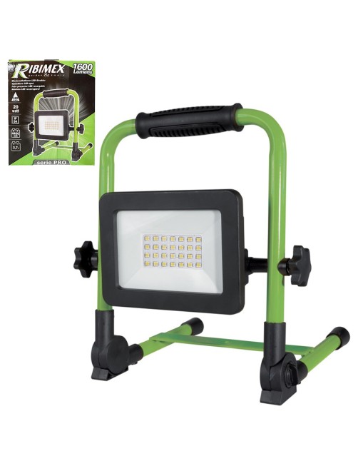 Faro a led Luce da cantiere lavoro Faretto Luce 20 W a batteria usb Ribimex PRSPOT23PBAT
