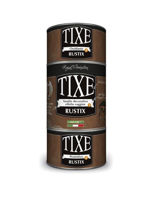 Smalto decorativo Effetto Ruggine Ferro o Rame Ossidato Vernice Kit Tixe Rustix