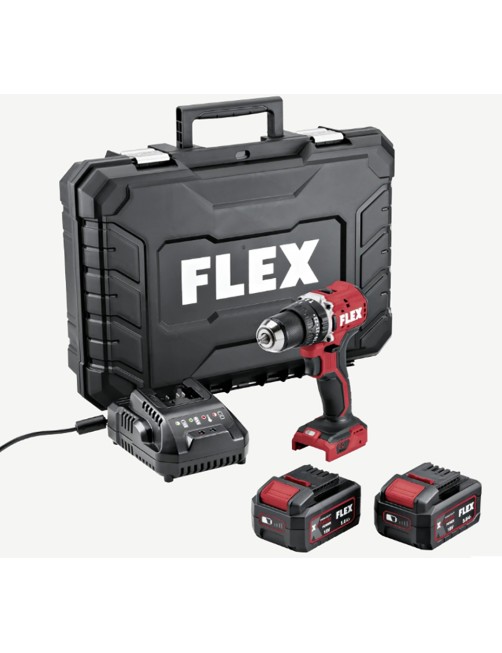 Flex Trapano avvitatore a percussione 18 V Compact 2 velocità Brushless Completo Flex PD 2G 18-EC LD 55 TC