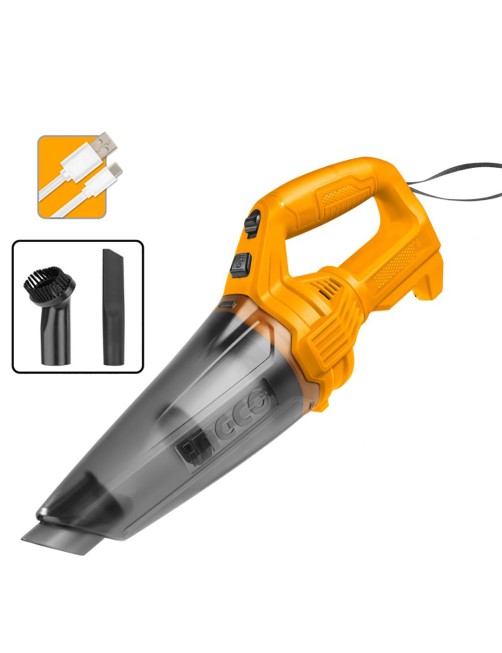 Aspirapolvere senza fili 12 V Usb C Auto Casa Portatile Aspira briciole Ingco CVLI2026