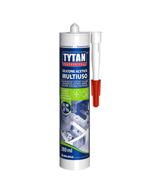 Silicone acetico multiuso Universale Antimuffa 280 ml Tytan