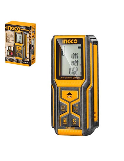 Metro laser 60 mt Lcd Misuratore digitale Distanza Area Volume Altezza Ingco HLDD0608