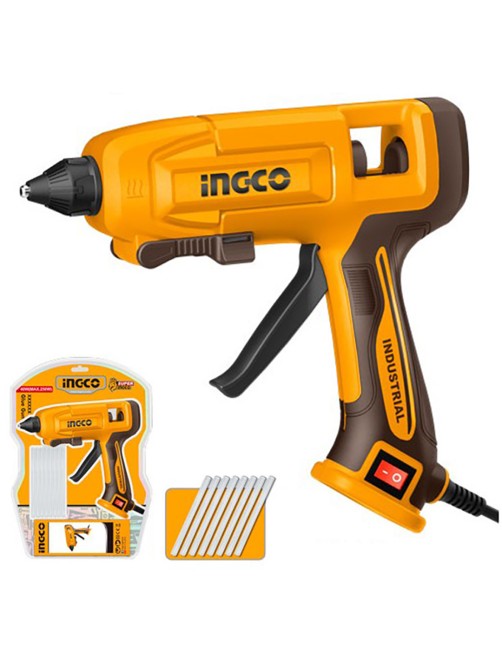 Pistola colla a caldo Professionale 250 W Incollatrice elettrica 8 stick inclusi Ingco GG408