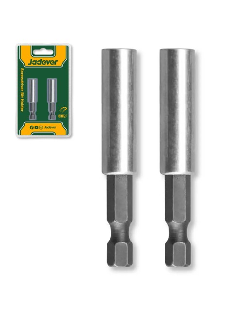Set 2 Portabit 60 mm Porta Inserti Magnetici in acciaio al cromo vanadio Jadever JDSV2K01