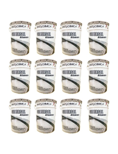 Alluminio Silversol VERNICE IMPERMEABILIZZANTE per manti bituminosi e tetti 60 LT