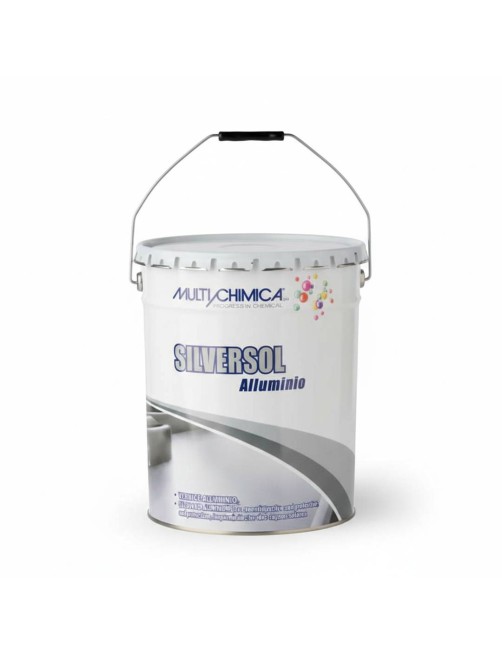 Vernice impermeabilizzante per manti bituminosi e tetti Alluminio Silversol 20 Lt