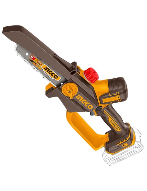 Mini motosega a batteria 20 V Elettrosega barra 6" Brushless Solo corpo Ingco CGSLI2066