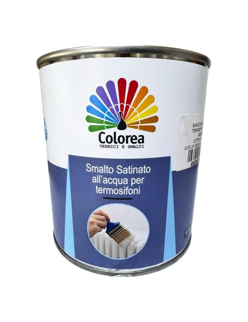 Smalto all'acqua Termosifoni Caloriferi Ghisa Ferro Alluminio Bianco satinato Colorea 750 ml