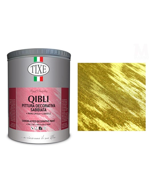 Pittura decorativa effetto sabbiato metallizzato Finitura lavabile Tixe Qibli