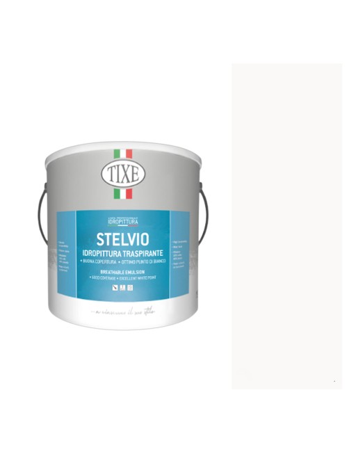 Pittura murale traspirante per interni Pareti Bagni cucine Cantine Tixe Stelvio