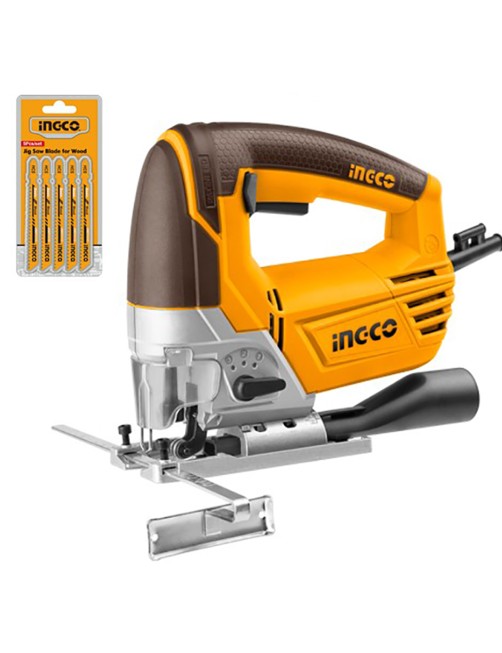 Seghetto alternativo 800 W 6 Velocità 4 posizioni Regolabile 5 lame incluse Ingco JS80028