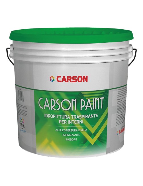 Pittura murale traspirante Muri Pareti Interni Idropittura coprente Carson Paint