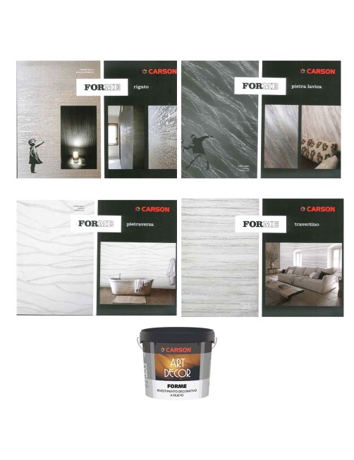 Pittura decorativa Rivestimento A Rilievo Effetto rigato travertino Carson Forme