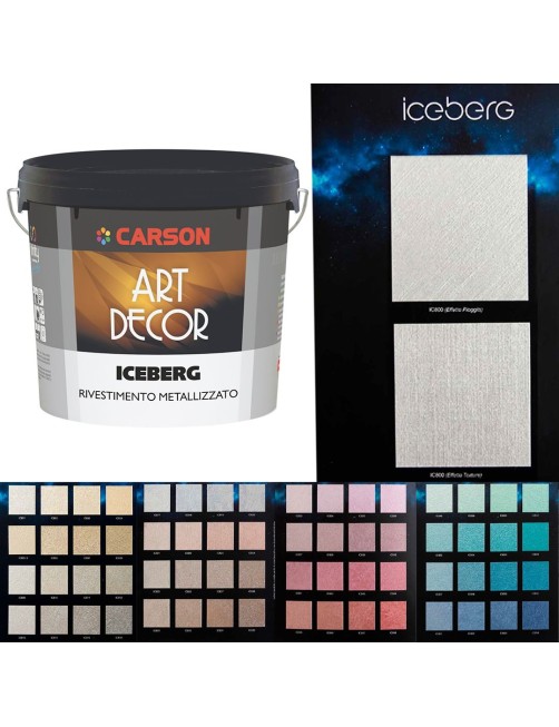 Pittura decorativa effetto metallizzato Rivestimento metallico luminescente Carson Iceberg 