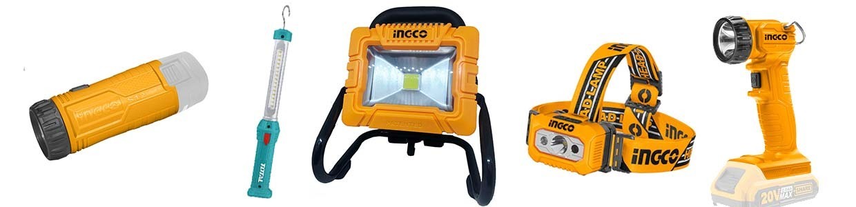 Utensili a batteria per illuminare