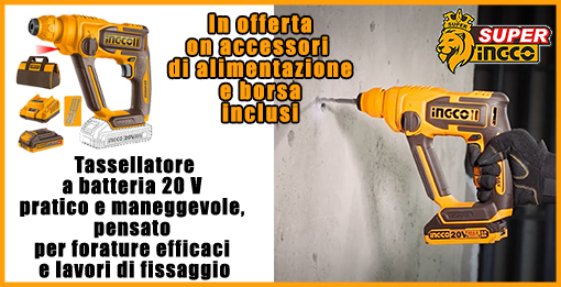 Tassellatore a batteria 20 V Ingco