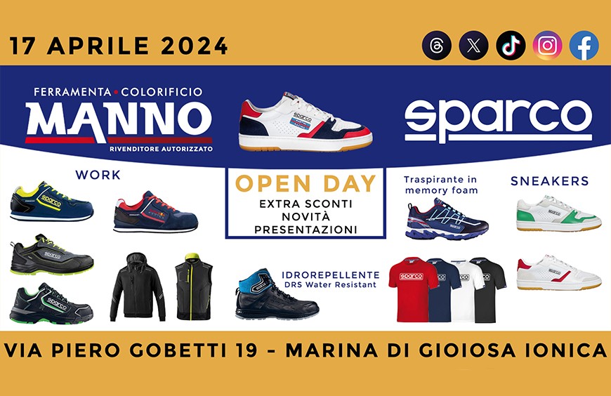 Sparco Open Day alla Ferramenta Colorificio Manno